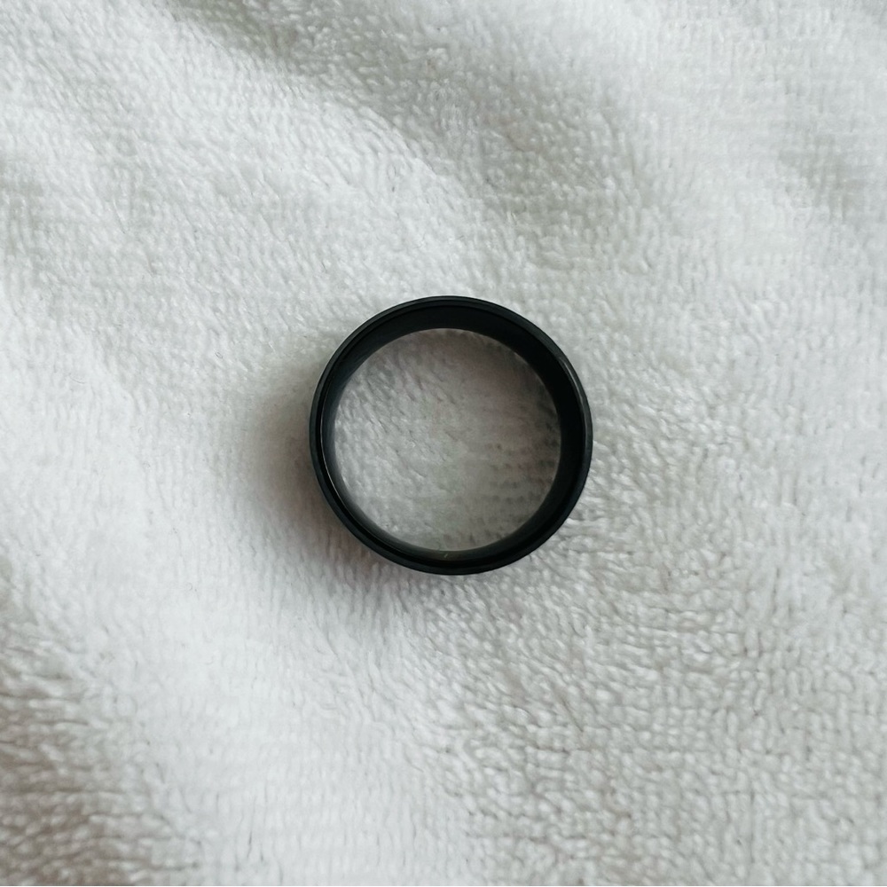 🖤 New! Black Carbonized Steel Ring Groove Matte Stainless Steel Size 12 - Picture 4 of 4